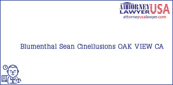 Telephone, Address and other contact data of Blumenthal Sean, OAK VIEW, CA, USA