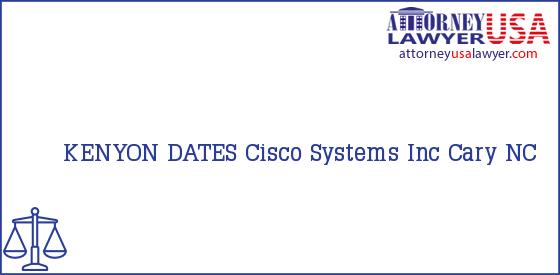 Telephone, Address and other contact data of KENYON DATES, Cary, NC, USA