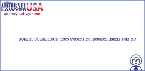 Telephone, Address and other contact data of ROBERT CULBERTSON, Research Triangle Park, NC, USA