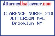 CLARENCE NURSE 216 JEFFERSON AVE Brooklyn NY