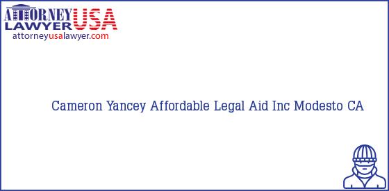 Telephone, Address and other contact data of Cameron Yancey, Modesto, CA, USA
