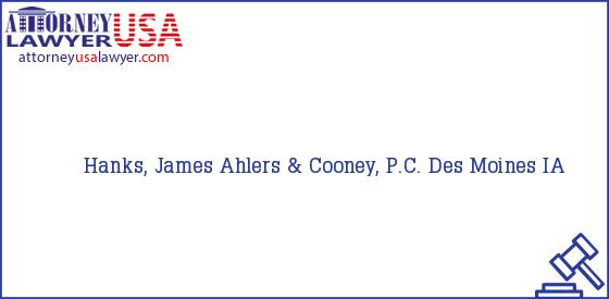 Telephone, Address and other contact data of Hanks, James, Des Moines, IA, USA