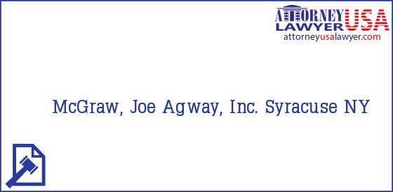 Telephone, Address and other contact data of McGraw, Joe, Syracuse, NY, USA