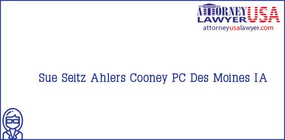 Telephone, Address and other contact data of Sue Seitz, Des Moines, IA, USA