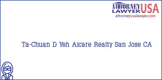 Telephone, Address and other contact data of Ta-Chuan D Yeh, San Jose, CA, USA