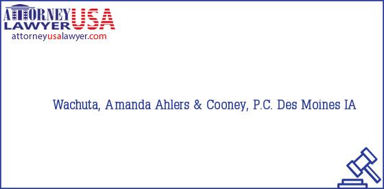 Telephone, Address and other contact data of Wachuta, Amanda, Des Moines, IA, USA