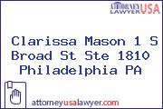 Clarissa Mason 1 S Broad St Ste 1810 Philadelphia PA