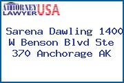 Sarena Dawling 1400 W Benson Blvd Ste 370 Anchorage AK
