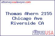 Thomas Ahern 2155 Chicago Ave Riverside CA