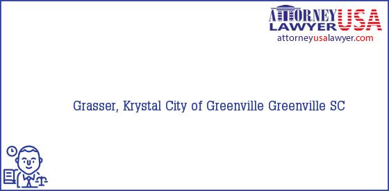 Telephone, Address and other contact data of Grasser, Krystal, Greenville, SC, USA