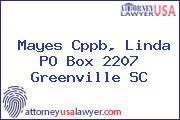 Mayes Cppb, Linda PO Box 2207 Greenville SC