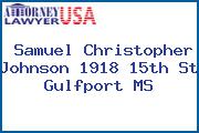 Samuel Christopher Johnson 1918 15th St Gulfport MS