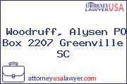Woodruff, Alysen PO Box 2207 Greenville SC