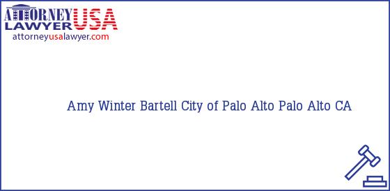 Telephone, Address and other contact data of Amy Winter Bartell, Palo Alto, CA, USA