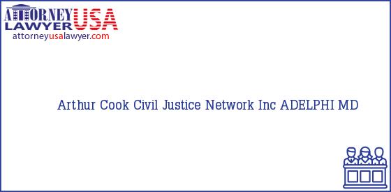 Telephone, Address and other contact data of Arthur Cook, ADELPHI, MD, USA