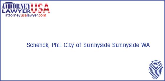Telephone, Address and other contact data of Schenck, Phil, Sunnyside, WA, USA