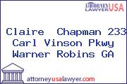 Claire  Chapman 233 Carl Vinson Pkwy Warner Robins GA