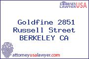 Goldfine 2851 Russell Street BERKELEY CA