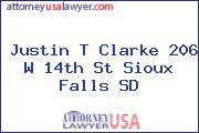 Justin T Clarke 206 W 14th St Sioux Falls SD