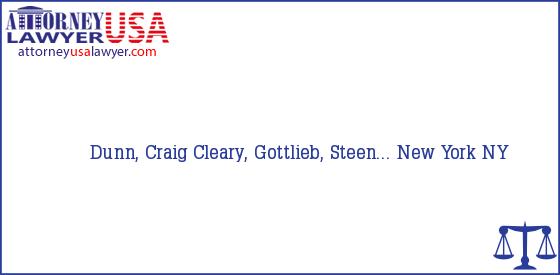 Telephone, Address and other contact data of Dunn, Craig, New York, NY, USA