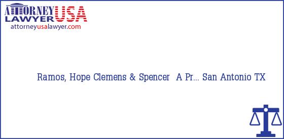Telephone, Address and other contact data of Ramos, Hope, San Antonio, TX, USA