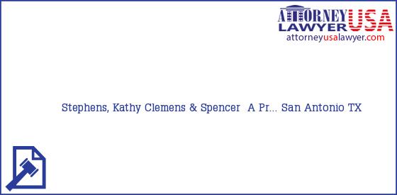 Telephone, Address and other contact data of Stephens, Kathy, San Antonio, TX, USA