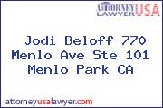 Jodi Beloff 770 Menlo Ave Ste 101 Menlo Park CA