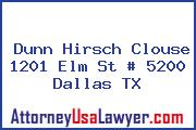 Dunn Hirsch Clouse 1201 Elm St # 5200 Dallas TX