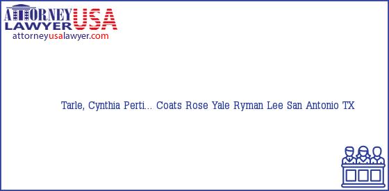 Telephone, Address and other contact data of Tarle, Cynthia Perti..., San Antonio, TX, USA