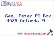 Gee, Peter PO Box 4979 Orlando FL