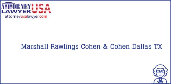 Telephone, Address and other contact data of Marshall Rawlings, Dallas, TX, USA