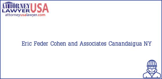 Telephone, Address and other contact data of Eric Feder, Canandaigua, NY, USA
