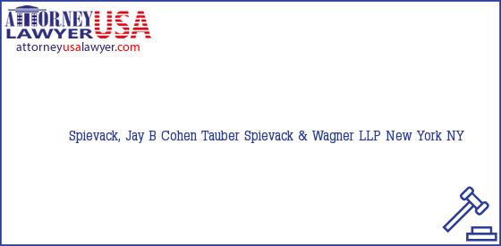 Telephone, Address and other contact data of Spievack, Jay B, New York, NY, USA