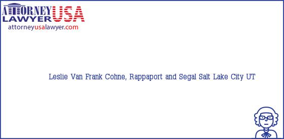 Telephone, Address and other contact data of Leslie Van Frank, Salt Lake City, UT, USA