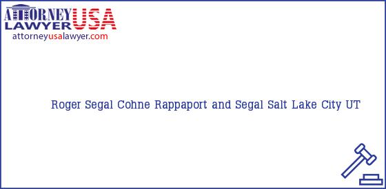 Telephone, Address and other contact data of Roger Segal, Salt Lake City, UT, USA