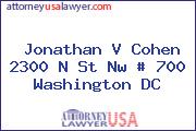 Jonathan V Cohen 2300 N St Nw # 700 Washington DC