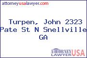 Turpen, John 2323 Pate St N Snellville GA