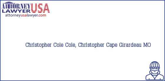 Telephone, Address and other contact data of Chrlstopher Cole, Cape Girardeau, MO, USA