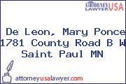 De Leon, Mary Ponce 1781 County Road B W Saint Paul MN
