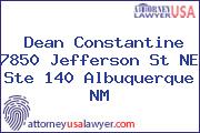 Dean Constantine 7850 Jefferson St NE Ste 140 Albuquerque NM
