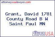 Grant, David 1781 County Road B W Saint Paul MN