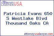 Patricia Evans 650 S Westlake Blvd Thousand Oaks CA