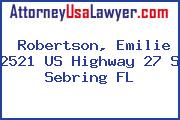 Robertson, Emilie 2521 US Highway 27 S Sebring FL