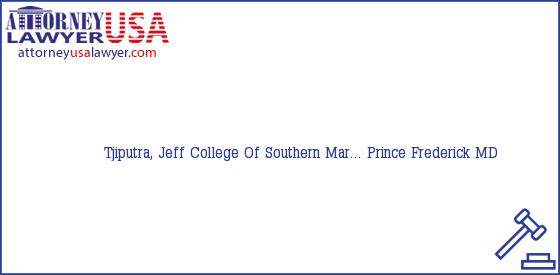 Telephone, Address and other contact data of Tjiputra, Jeff, Prince Frederick, MD, USA