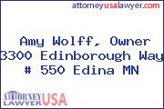 Amy Wolff, Owner 3300 Edinborough Way # 550 Edina MN