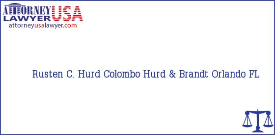 Telephone, Address and other contact data of Rusten C. Hurd, Orlando, FL, USA