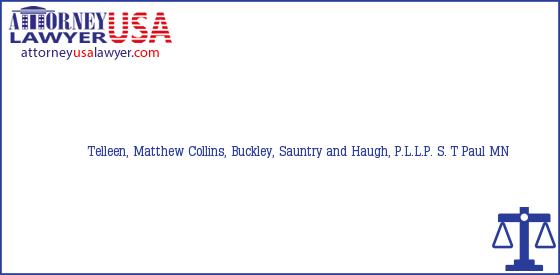 Telephone, Address and other contact data of Telleen, Matthew, S. T Paul, MN, USA