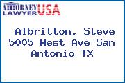 Albritton, Steve 5005 West Ave San Antonio TX