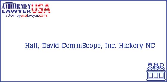 Telephone, Address and other contact data of Hall, David, Hickory, NC, USA