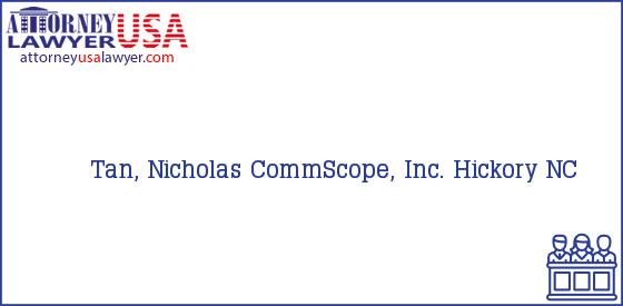 Telephone, Address and other contact data of Tan, Nicholas, Hickory, NC, USA